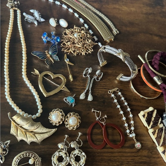 Vintage to Now Rhinestone Jewelry Lot Some Signed Swarovski Hobe Napier Monet - Picture 8 of 15